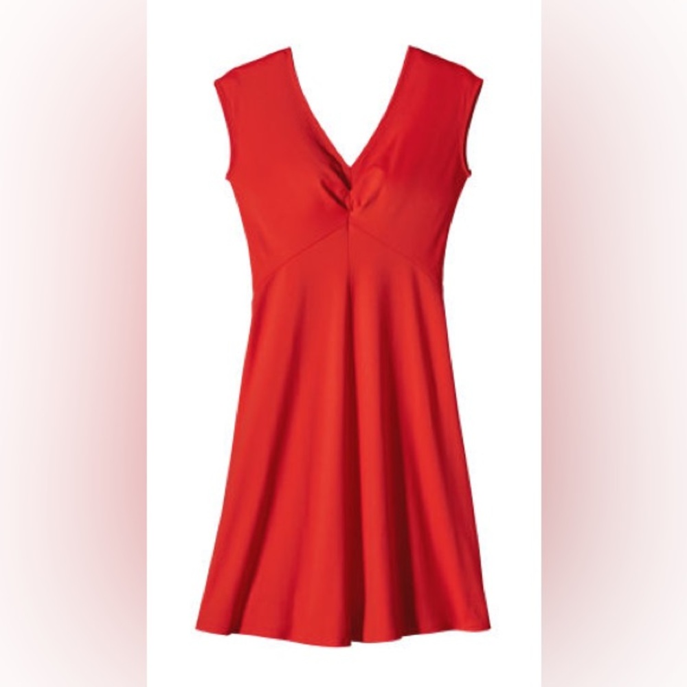 Patagonia Bandha Coral Athletic V-Neck Dress XL